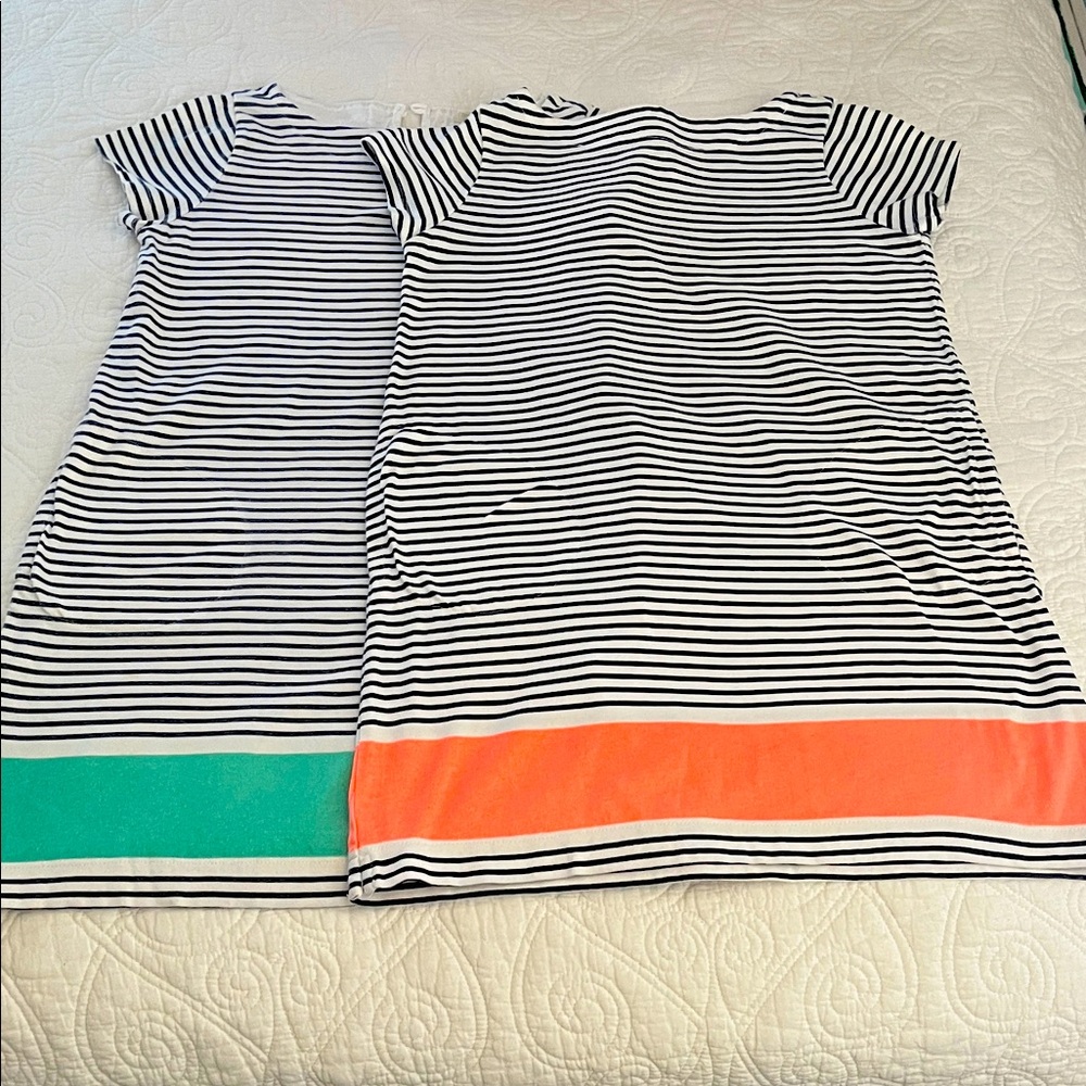 Crewcuts Navy and White Striped Dresses